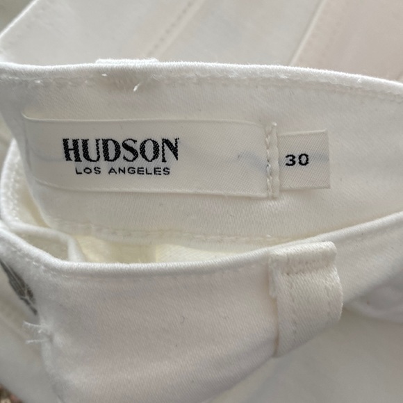 NWT Hudson Nico Mid Rise Super Skinny Crop Jeans White Revolve - Picture 6 of 6